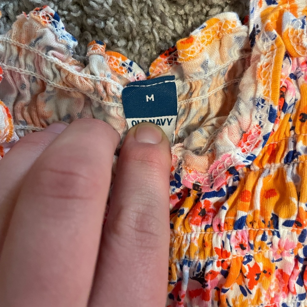 Old Navy Floral Smocked Top